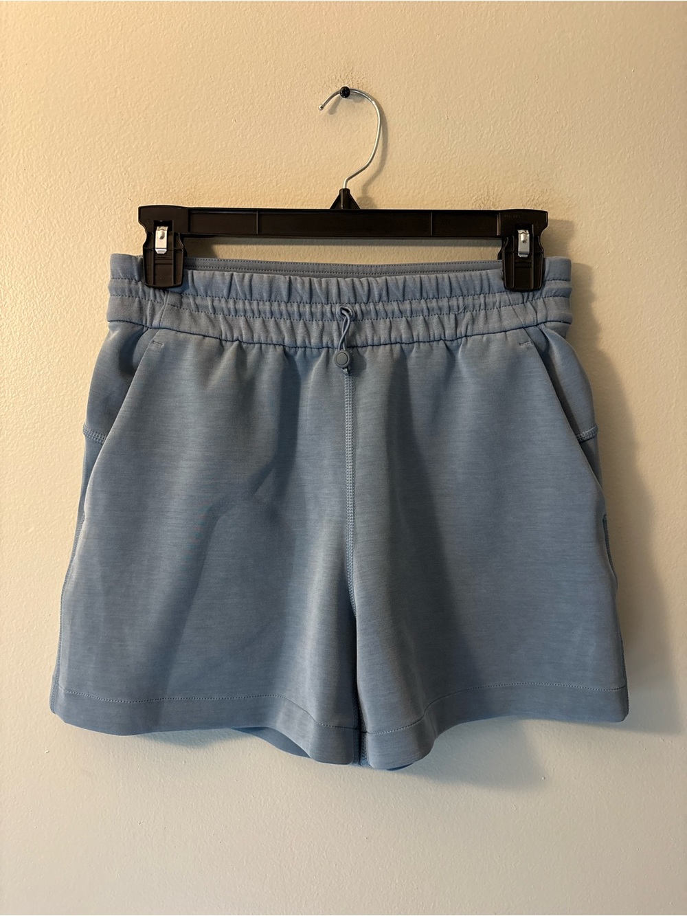 Lululemon Light Dusty Blue High Rise Pull-On Cotton Blend Shorts, Size 4 Women’s